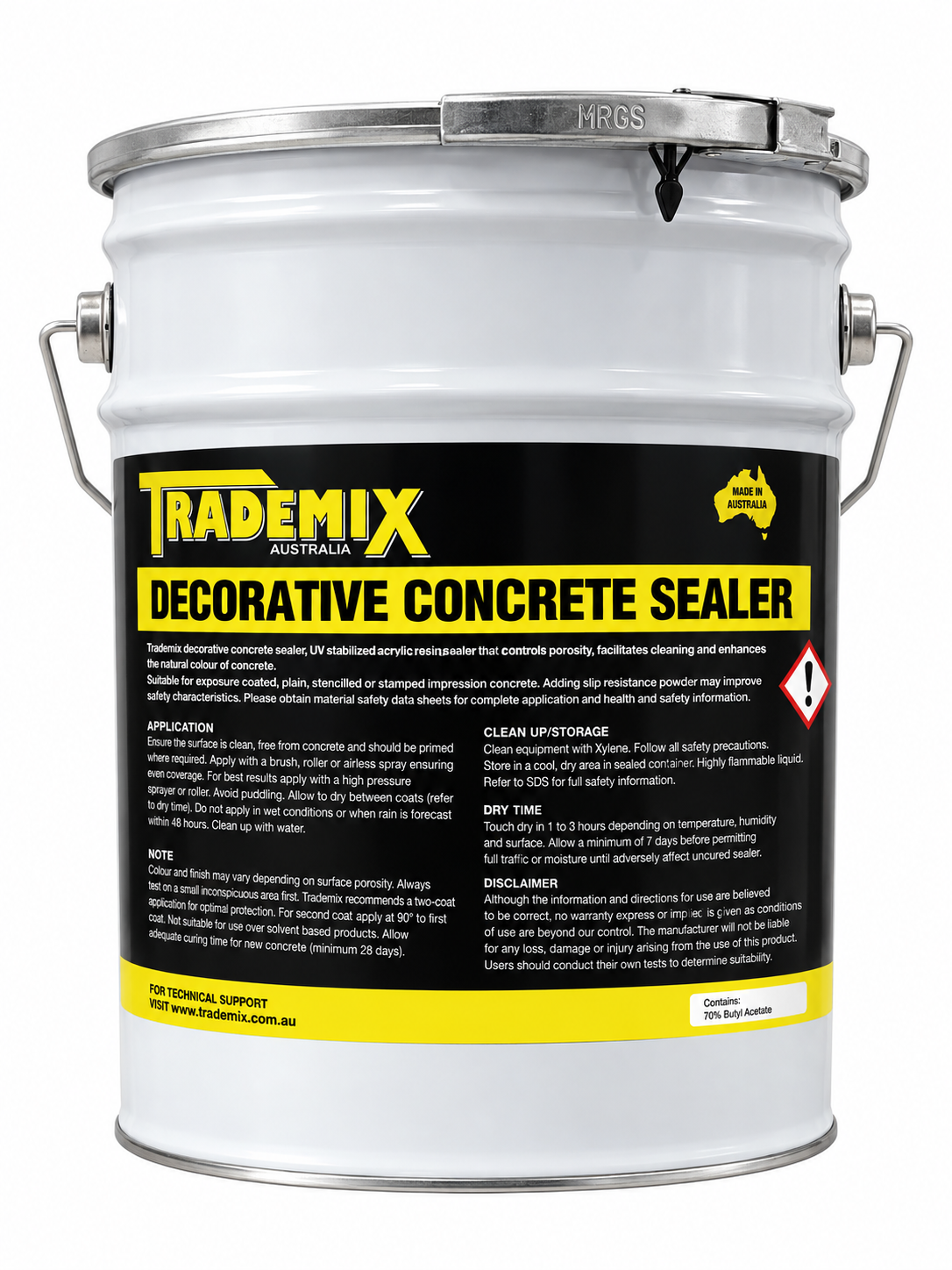Trademix Clear Concrete Sealer Acrylic Hardcote 20L